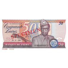 P28S Zaire - 50 Zaires Year 1985